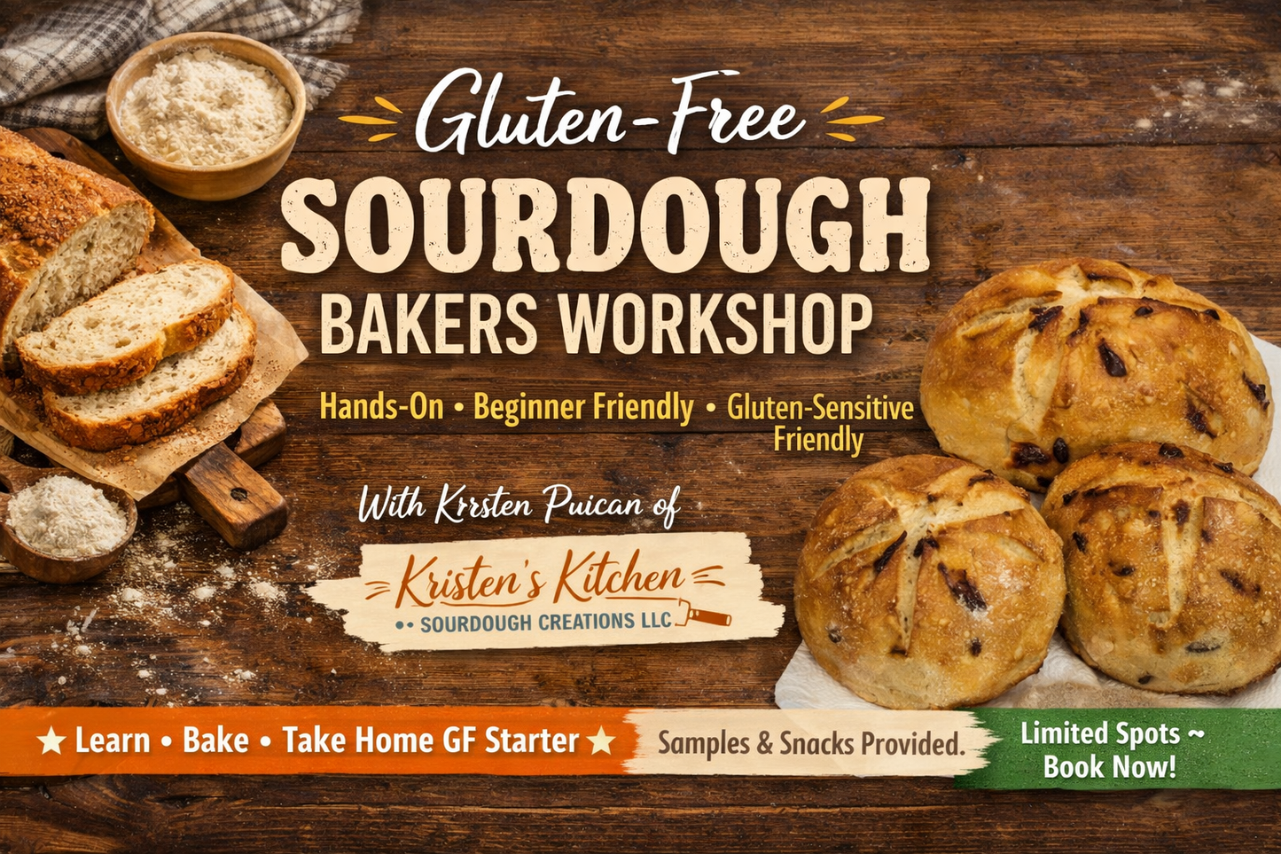5/17/26 - 12:00-2:00PM - Gluten-Free Sourdough Bakers Workshop