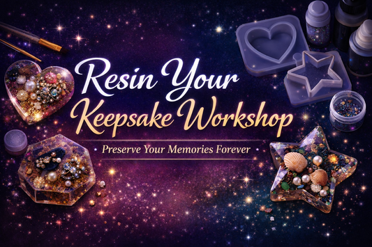 4/26/26 - 12:00-2:00PM - Resin Your Keepsake Workshop - Bring your keepsake, jewelry, broach, knick knack, trinket