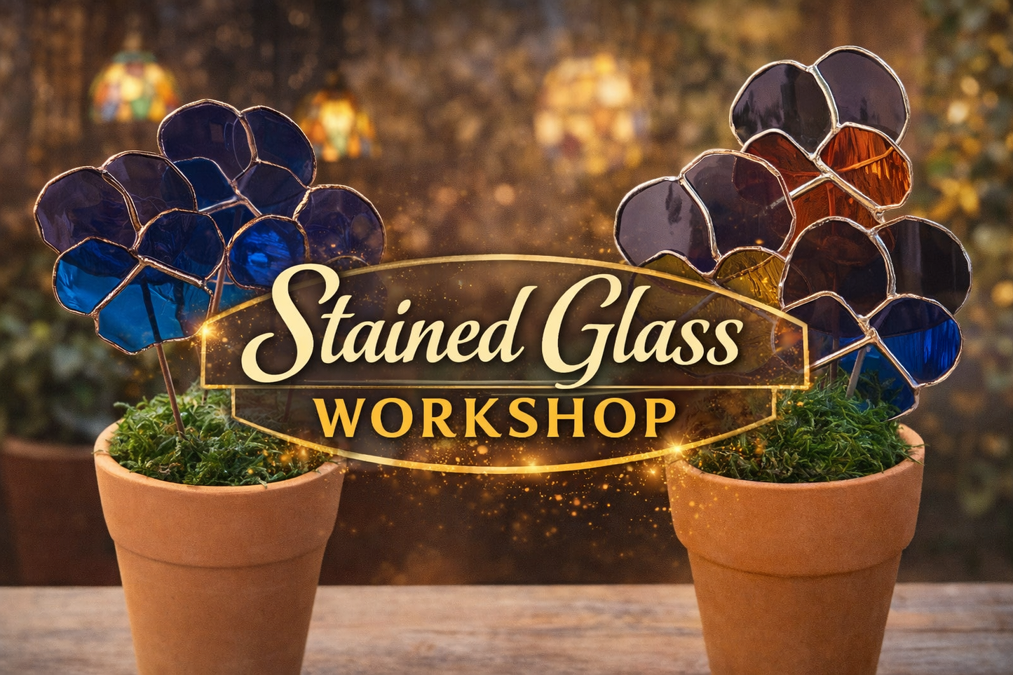 4/10/26 - 7:00-9:00PM -  Stained Glass Flower Arrangement Workshop - 20 S. Main St., Port Deposit, MD 21904