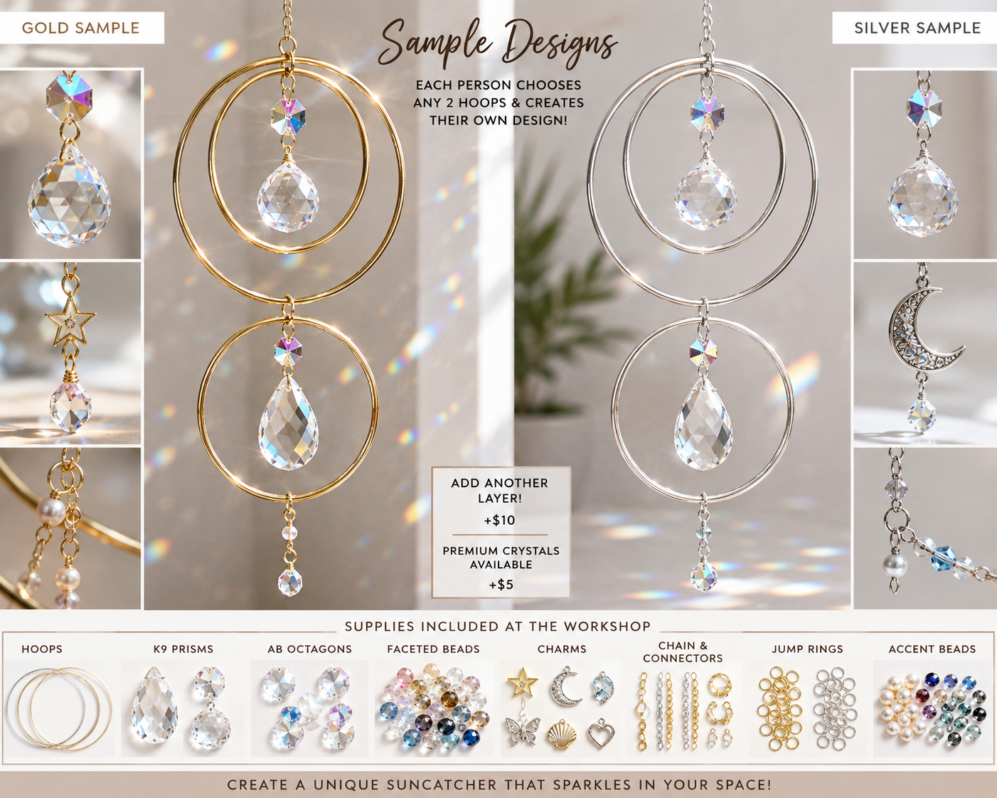 11/6/2026 - 7:00-9:00 PM • ✨💎 CRYSTAL SUNCATCHER WORKSHOP 💎✨