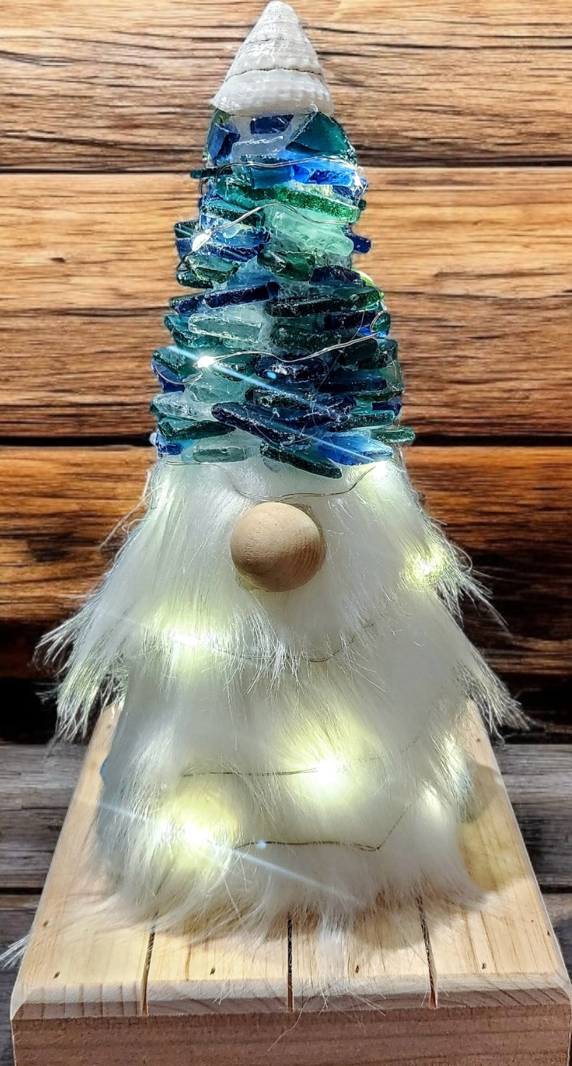 9/22/2026 - 7:00-9:00 PM • 🎄🌊✨ Sea Glass Creations Workshop - Green Tree, Tree, Wreath, Gnome ✨🌊🎄
