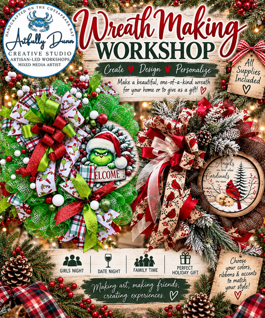 11/29/2026 - 12:00-2:00 PM • 🎄✨ HOLIDAY WREATH MAKING WORKSHOP ✨🎄