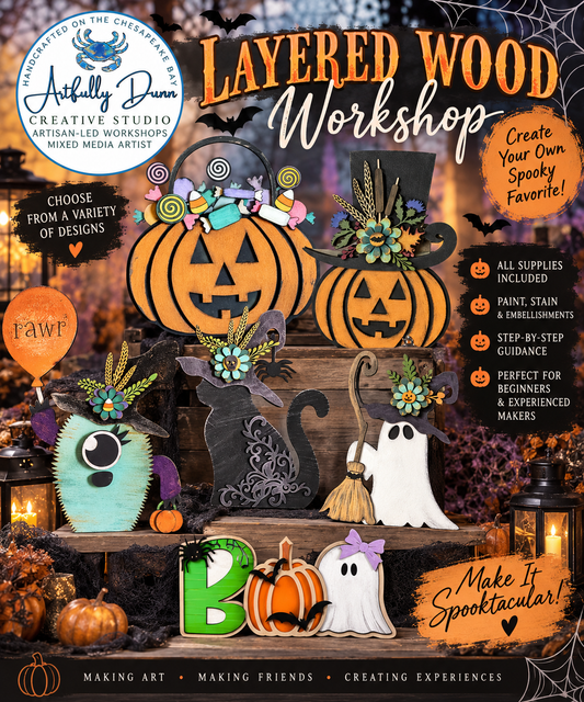10/16/2026 7:00-9:00 PM - Spooky Layered Wood Paint Workshiop