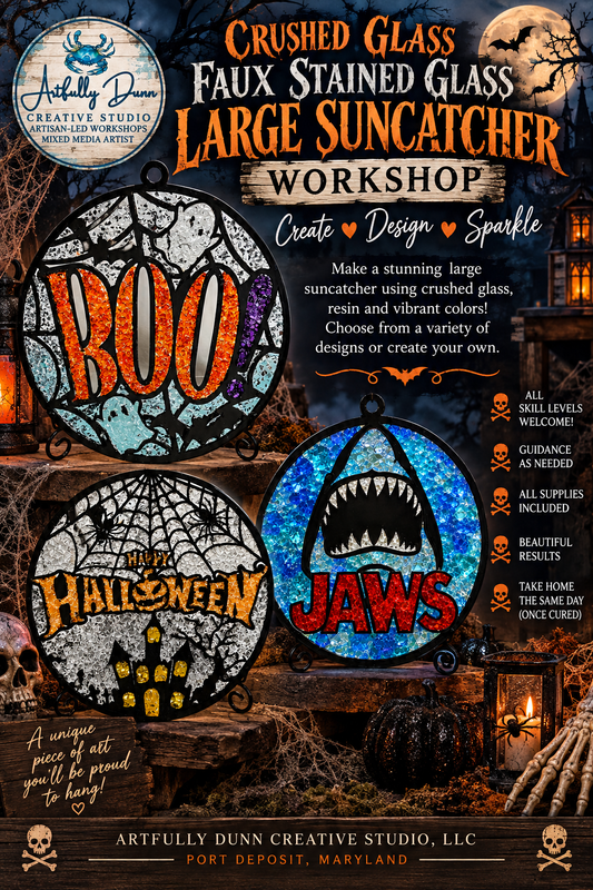 9/27/2026 • 1:00-3:00 PM - Spooky Faux Stained Glass Large Suncatcher