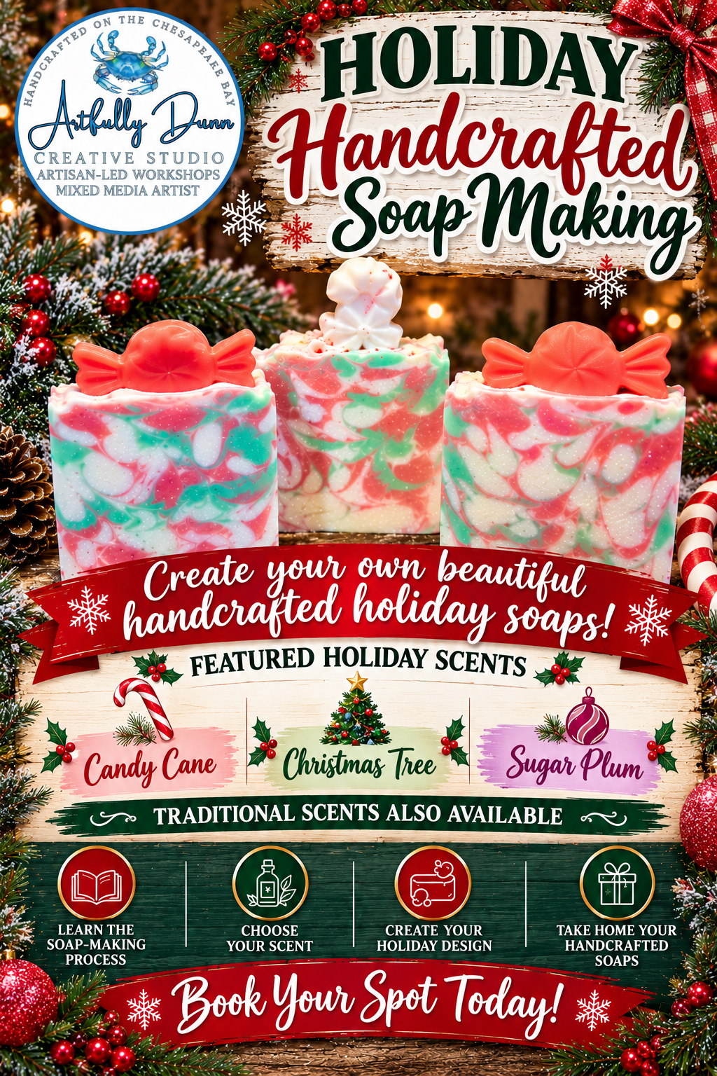 11/15/2026 - 5:00-7:00 PM • 🧼✨ COLD PROCESS SOAP MAKING WORKSHOP ✨🧼