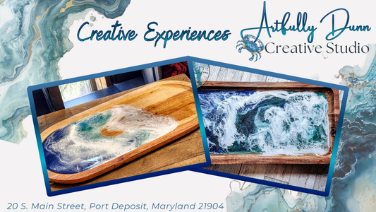 Friday - 6/6/2026 - 7:00 - 9:00PM - Resin Mixed Media Wood Tray Workshop