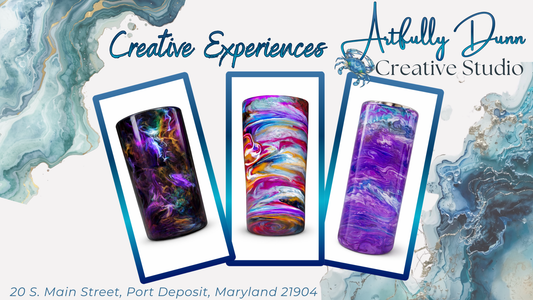 Wednesday - 5/6/26 - 7:00-9:00PM - Resin Mixed Media Stainless Steel Tumbler Workshop – Create Your Own One-of-a-Kind Tumbler