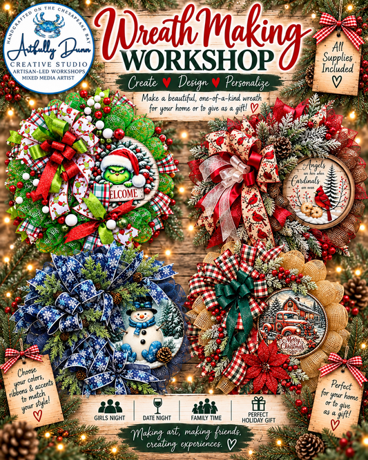 11/29/2026 - 12:00-2:00 PM • 🎄✨ HOLIDAY WREATH MAKING WORKSHOP ✨🎄