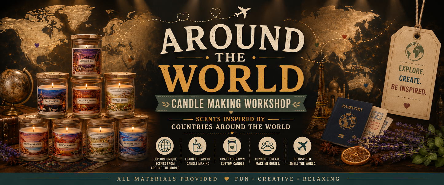 5/29/2026 • 7:00-8:30 PM — Candle Making – World Tour Collection
