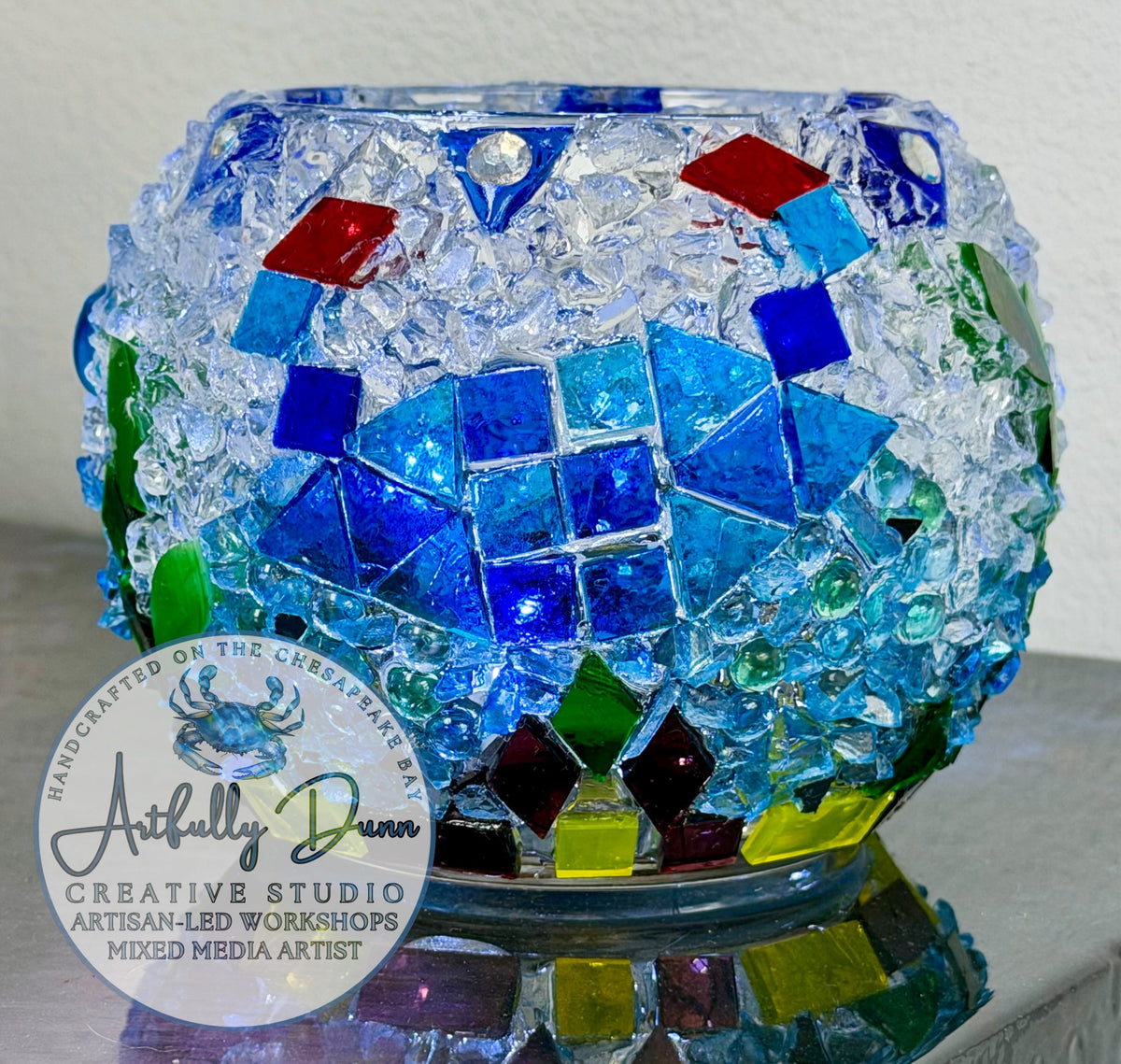 11/4/2026 - 7:00-9:00 PM • ✨ Mosaic Resin Glass Workshop ✨🎄 Create. Sparkle. Glow. 🎄