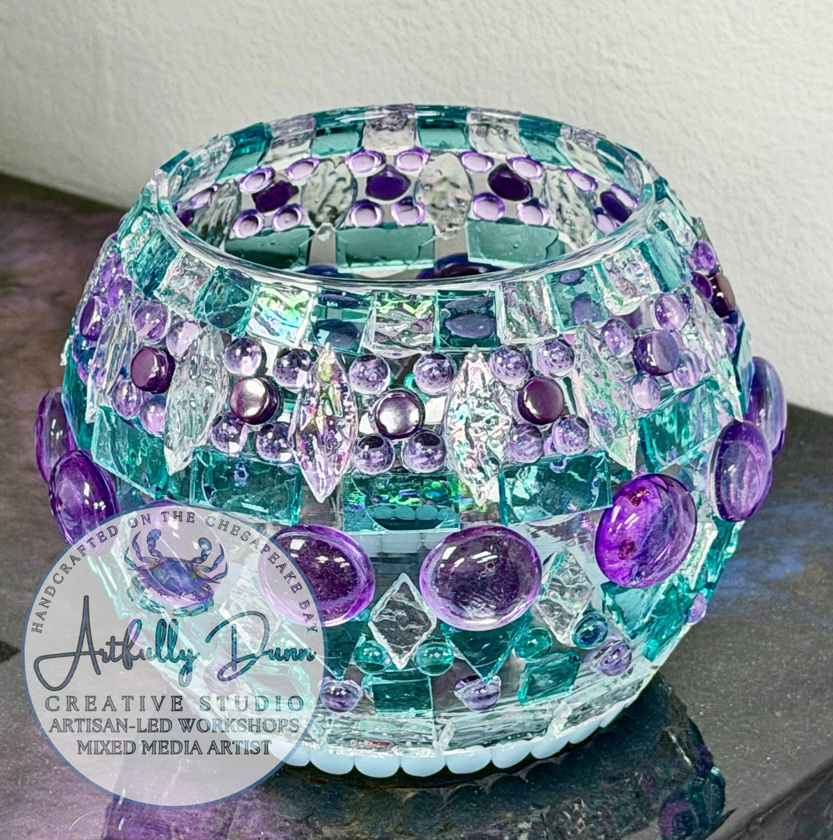 11/4/2026 - 7:00-9:00 PM • ✨ Mosaic Resin Glass Workshop ✨🎄 Create. Sparkle. Glow. 🎄