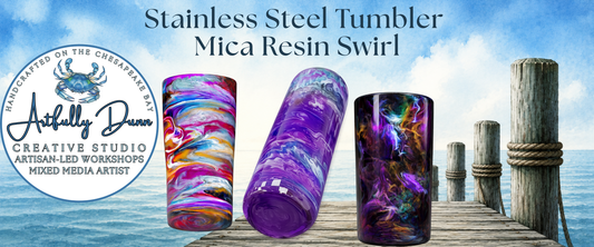 7/30/26 • 7:00-9:00 PM - Stainless Steel Tumbler Mica Resin Swirl Workshop – Create Your Own One-of-a-Kind Tumbler
