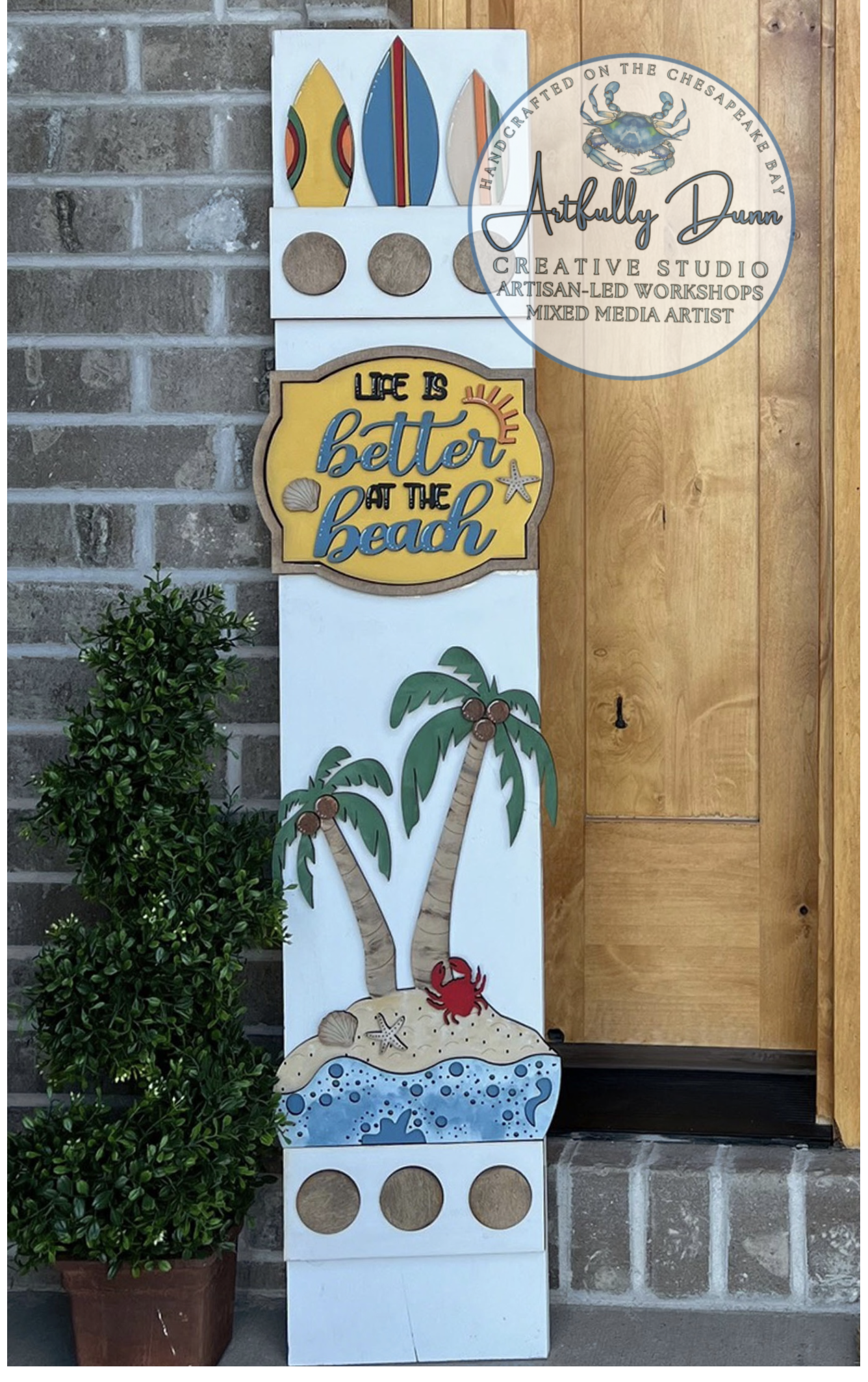 8/8/2026 4:00-6:30 PM • Layered Wood Paint Workshop - Interchangeable Porch Leaner ✨🏡