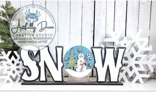 DIY Layered Wood Kit - Snow Globe Shelf Sitter