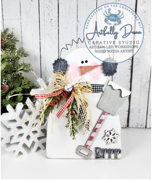 DIY Layered Wood Complete Paint Kit - Snowman Shelf Sitter