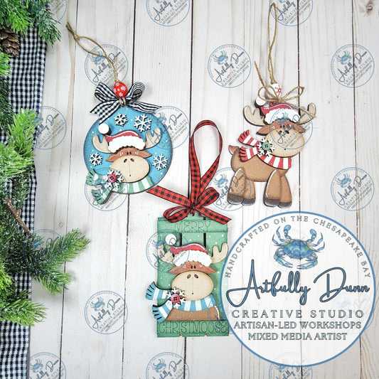 DIY Layered Wood Complete Paint Kit - Merry Moose Ornaments