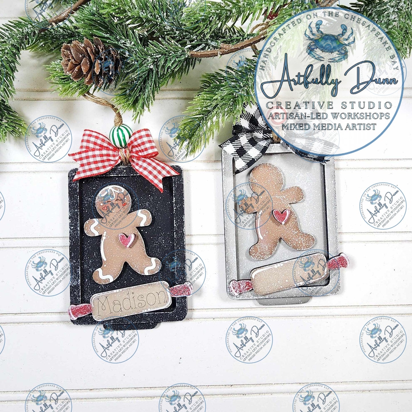 DIY Layered Wood Complete Paint Kit - Gingerbread Bake Ornaments