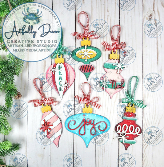 DIY Layered Wood Complete Paint Kit - Vintage Ornaments