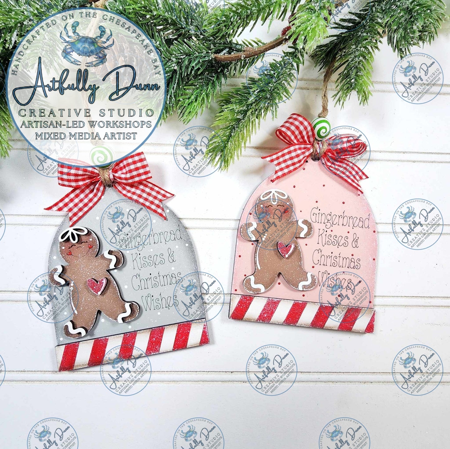 DIY Layered Wood Complete Paint Kit - Gingerbread Bake Ornaments