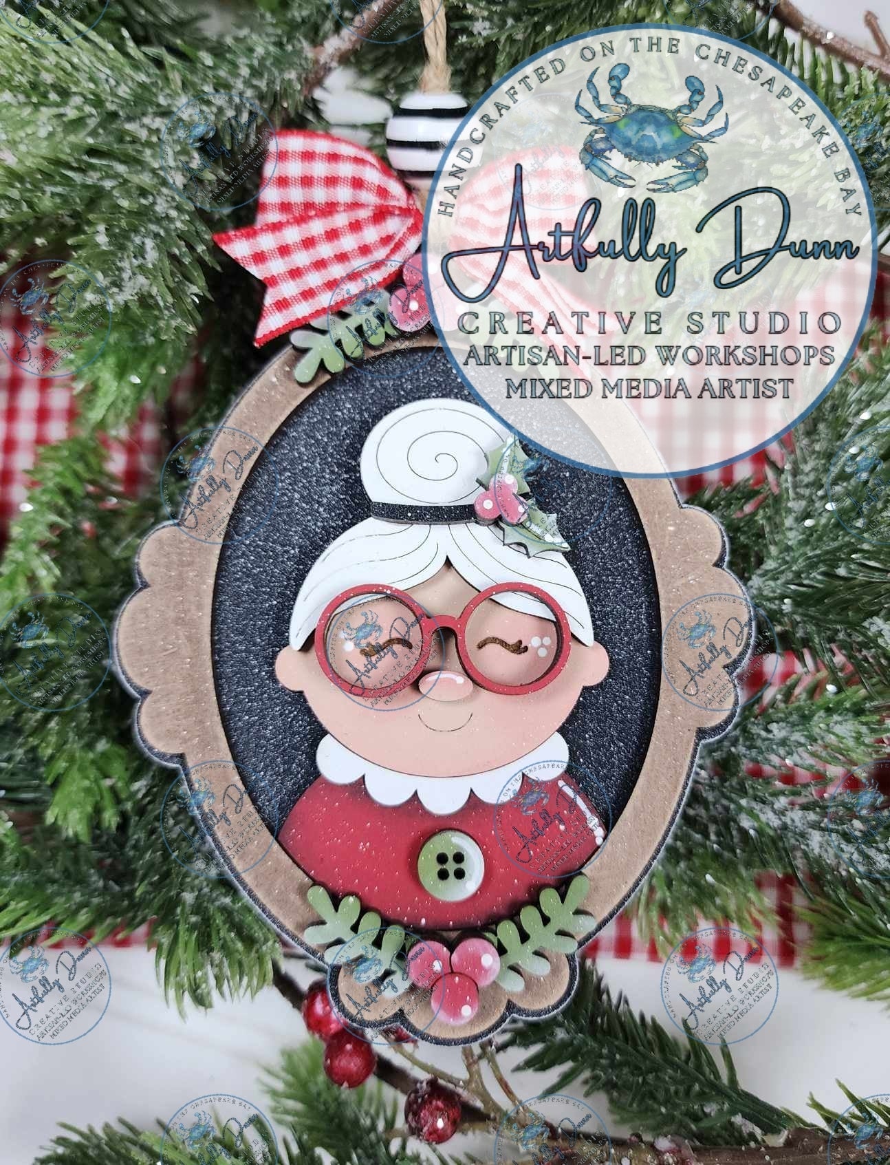DIY Layered Wood Complete Paint Kit - Mrs. Claus Ornaments
