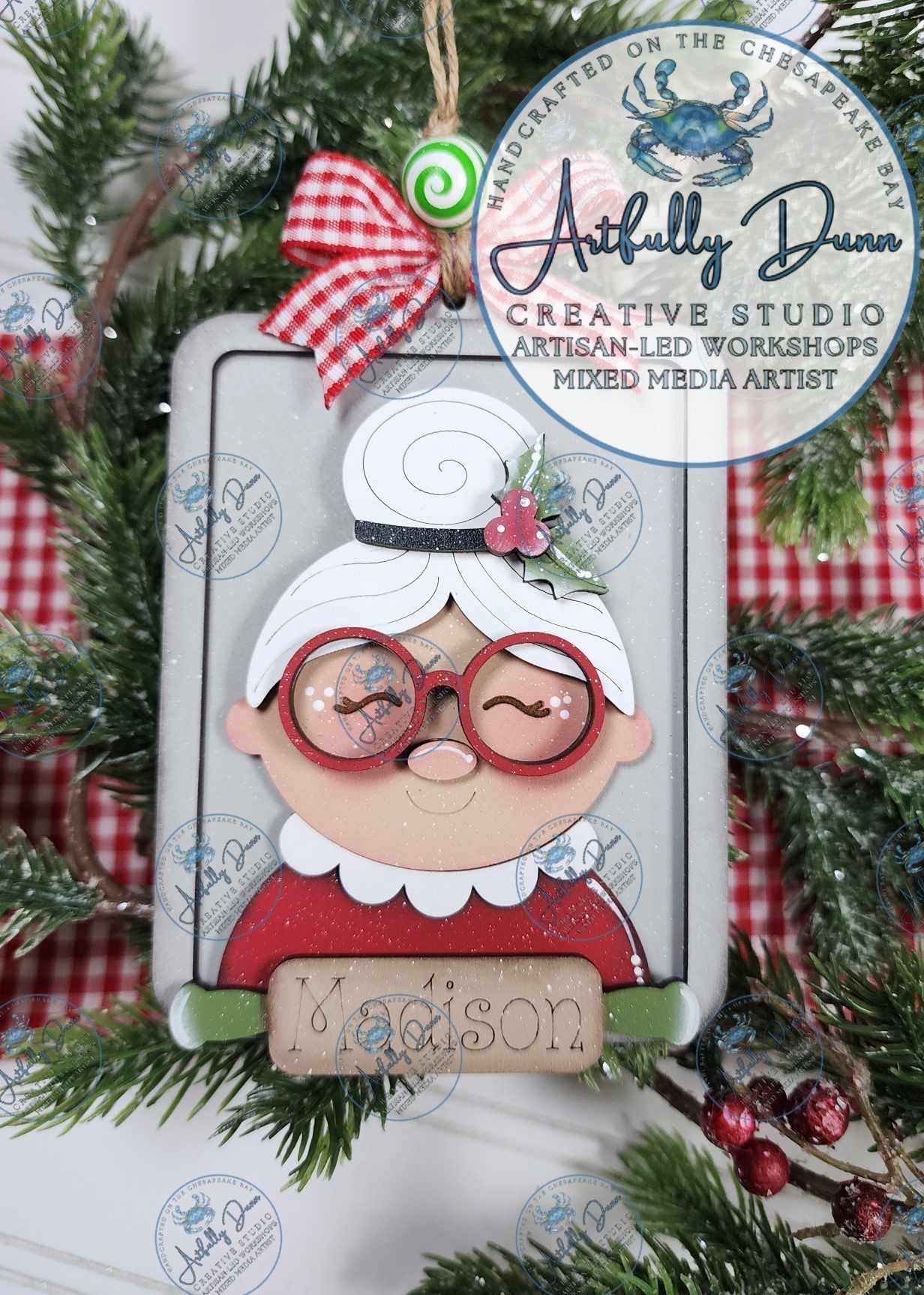DIY Layered Wood Complete Paint Kit - Mrs. Claus Ornaments