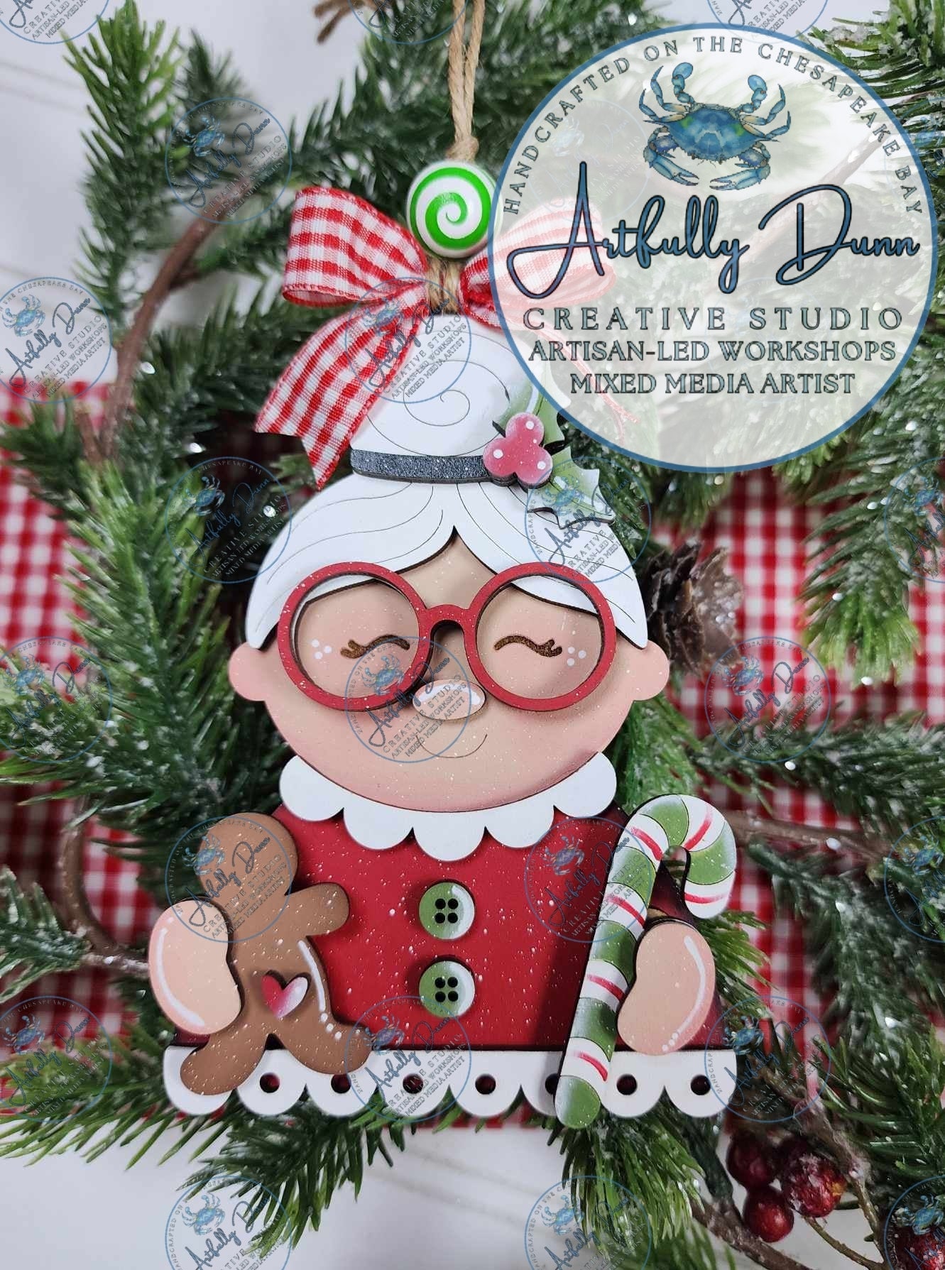 DIY Layered Wood Complete Paint Kit - Mrs. Claus Ornaments