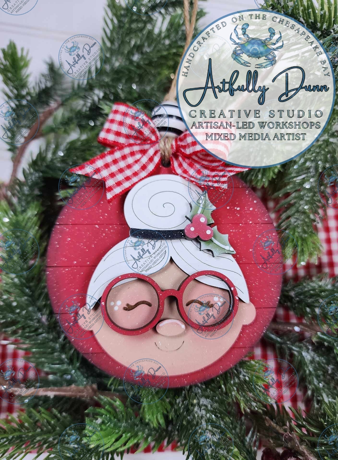 DIY Layered Wood Complete Paint Kit - Mrs. Claus Ornaments